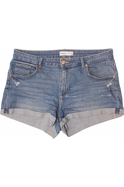 Bershka Džínové Dámské Kraťasy Modré Vel.  44