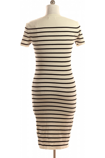 Primark  Šaty Pletené Černobílé Second hand Vel. L