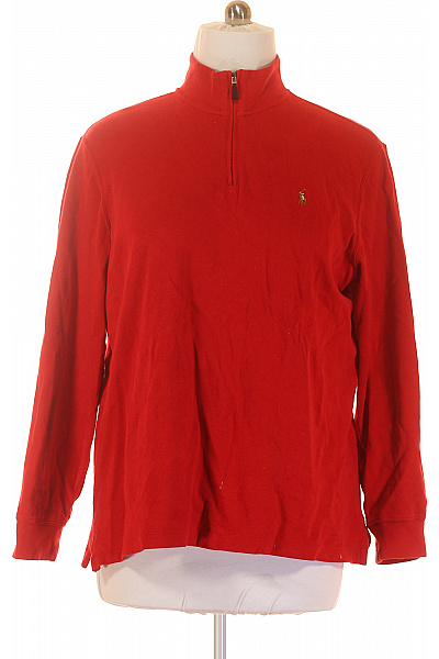 Pánská Mikina Bez Zapínání Červená Ralph Lauren Vel. L