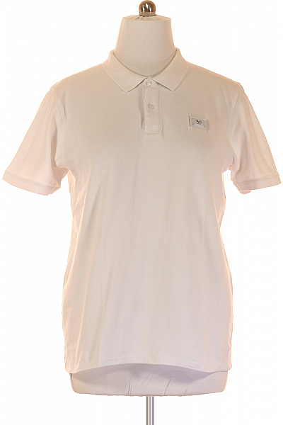 Pánské Tričko s Límečkem Bílé VERSACE Vel. XXL