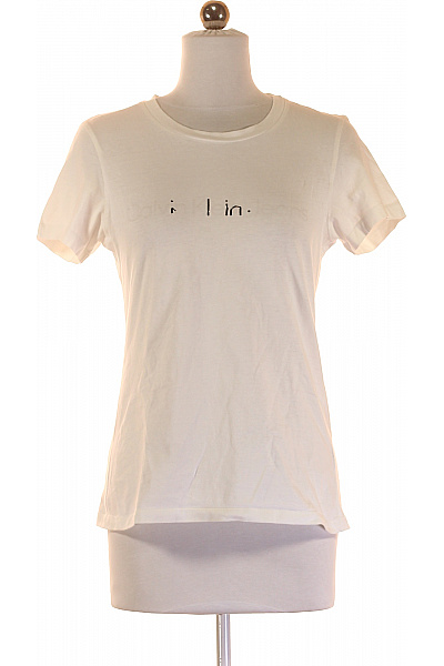 Calvin Klein Dámské Tričko S Potiskem Bílé Vel. M