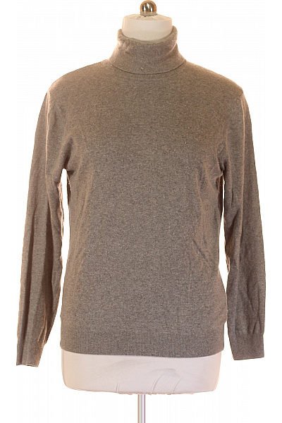 Pánský Svetr Vlněný Šedý Second Hand