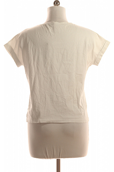 Dámské Tričko s Potiskem Bílé Vel. S