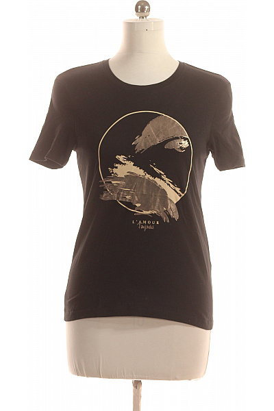 ONLY Dámské Tričko s Potiskem Černé Vel. M