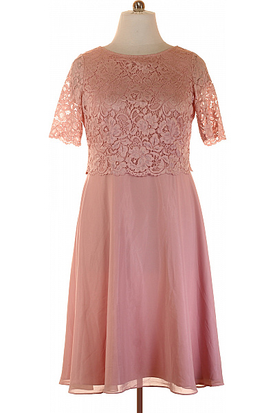  Šaty s Krajkou Růžové Vel.  46