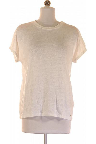 MAXIMO Dámské Tričko Lněné Bílé Vel. XS