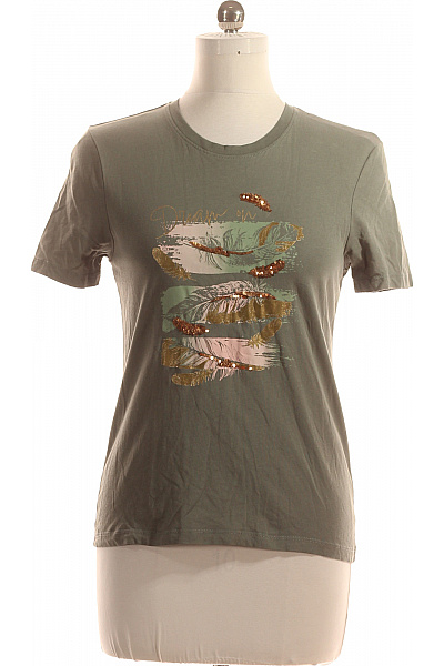 ONLY Dámské Tričko Zelené Vel. M