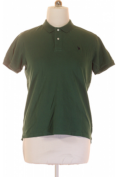 Pánské Tričko S Límečkem Zelené U.S.POLO ASSN. Vel. XL