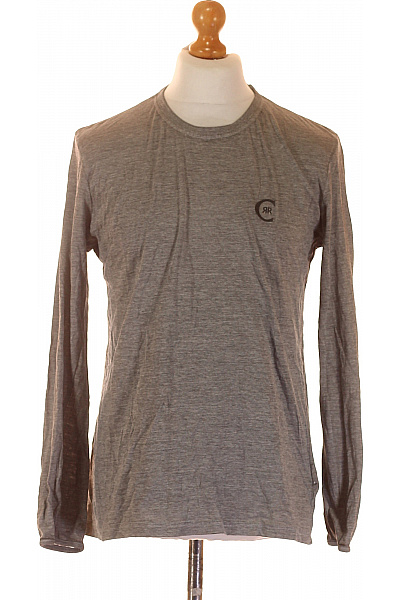 CERRUTI Jednoduché Pánské Tričko Šedé Second hand Vel. M