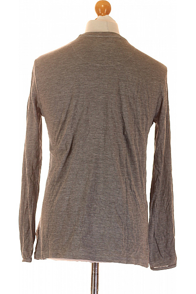 CERRUTI Jednoduché Pánské Tričko Šedé Second hand Vel. M