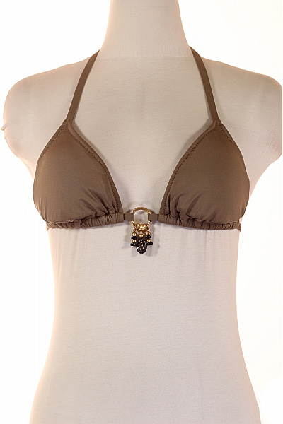 bruno banani Hnědé trojúhelníkové bikiny za krk s kamínky Vel. 36A/B | bruno banani | obrázek 2