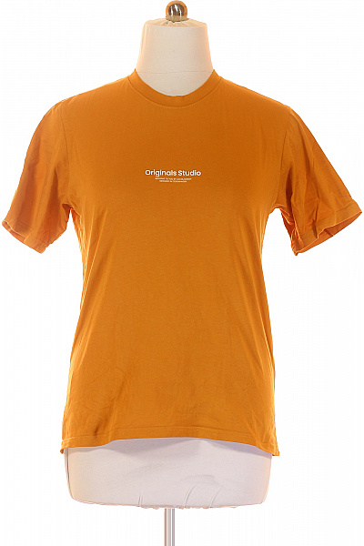 JACK & JONES Pánské Tričko s Potiskem Žluté Vel. M