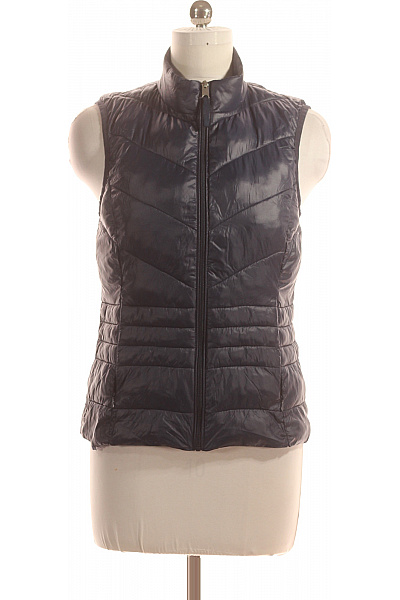 VERO MODA Teplá Dámská Vesta Modrá Second Hand Vel.  M