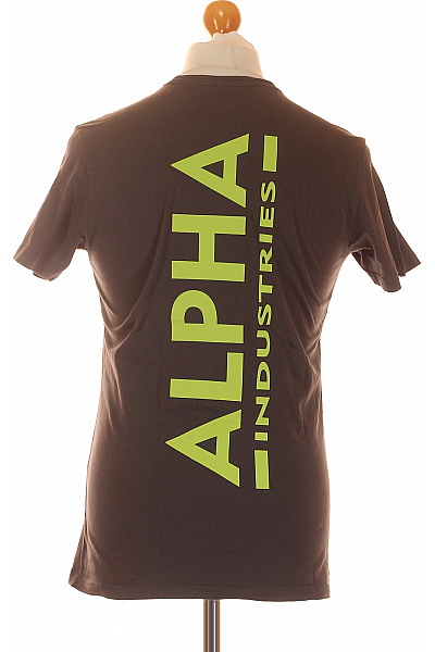 Alpha Industries Pánské Tričko Šedé Second hand Vel. S