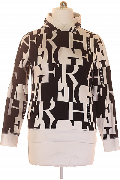 TOMMY HILFIGER Pánská Mikina Bez Zapínání Černobílá Vel. M