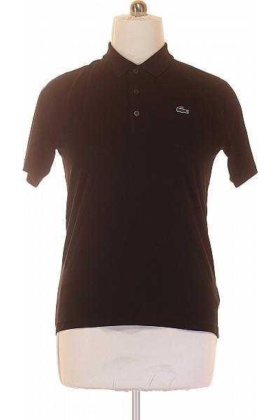 LACOSTE Pánské Tričko S Límečkem Černé Vel. M