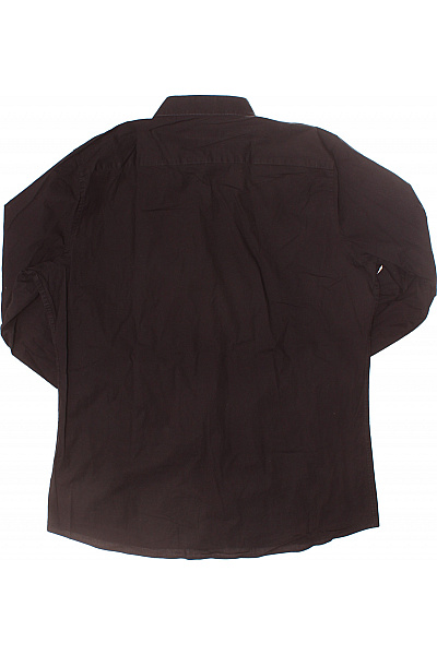 Pánská Košile Jednobarevná Černá Vel. 43/44