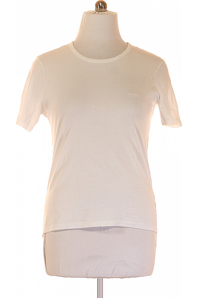 Pánské Tričko Bílé Hugo Boss Second hand Vel. L