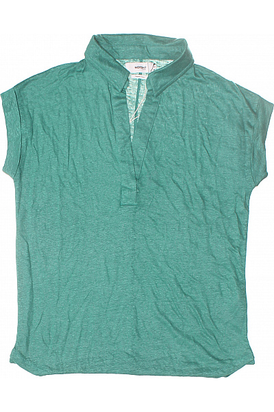 Dámské Tričko Lněné Zelené NOTSHY Vel. XS