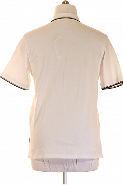 Pánské Tričko s Límečkem Bílé JACK & JONES Vel. XL