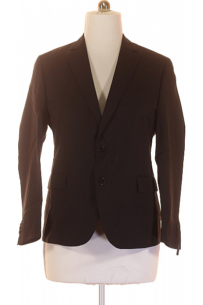 Lab4style Společenské Pánské Sako Vlněné Černé Vel. 26