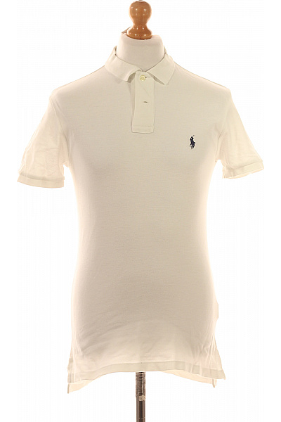 Pánské Tričko Bílé Ralph Lauren Vel. M