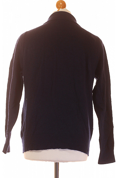 Pánský Pulovr Vlněný Modrý Vel. L