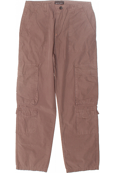 Pánské Kalhoty Kapsáče Hnědé BRAVE SOUL Second hand Vel. 32
