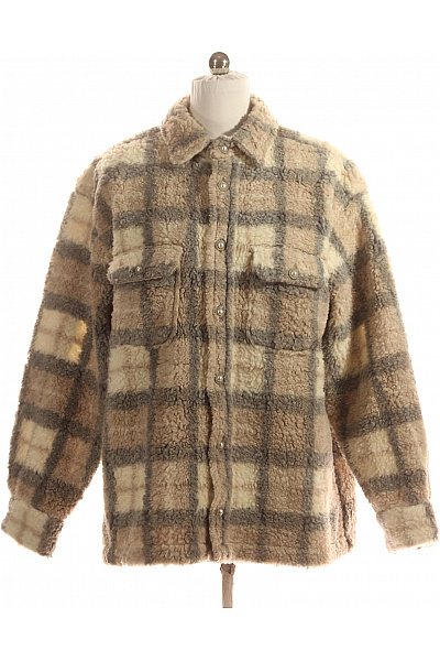 MOUTY Krátký Dámský Kabát Béžový Vel. L