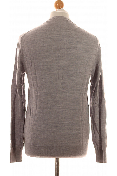 Pánský Svetr Vlněný Šedý Second hand Vel. M | LAWRENCE GREY | obrázek 2