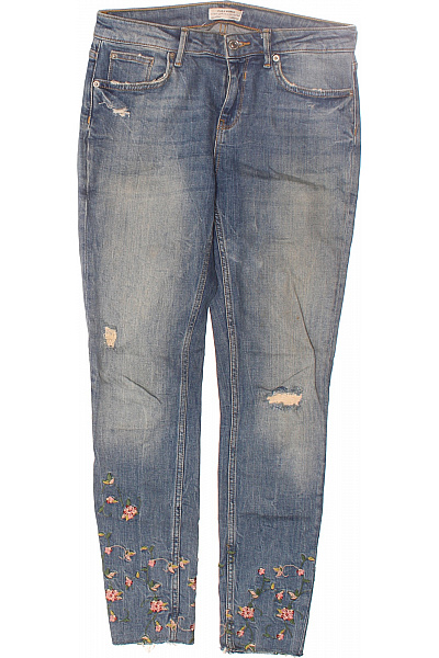 ZARA Roztrhané Dámské Džíny Modré