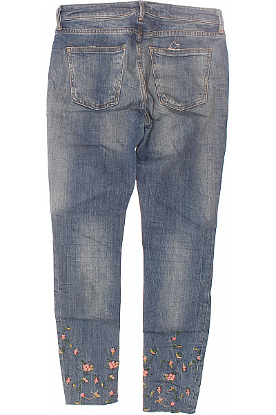 ZARA Roztrhané Dámské Džíny Modré