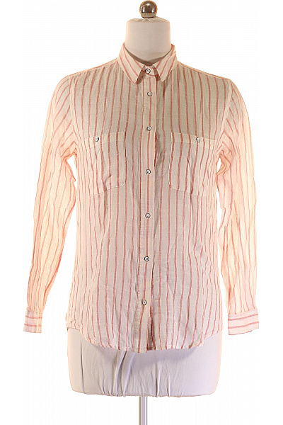 Vzorovaná Dámská Košile Bílá MANGO Vel. M