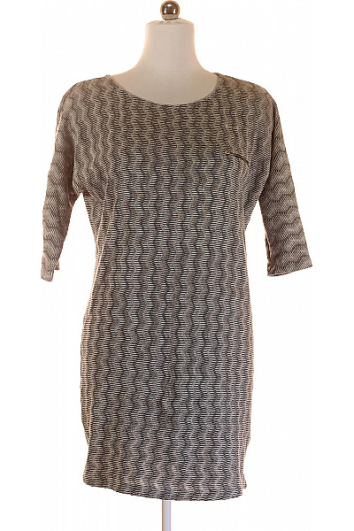  Šaty Pletené Černobílé SAINT TROPEZ Vel. M