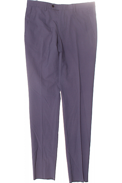 Společenské Pánské Kalhoty Vlněné Modré