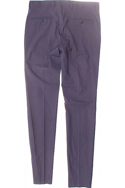 Společenské Pánské Kalhoty Vlněné Modré