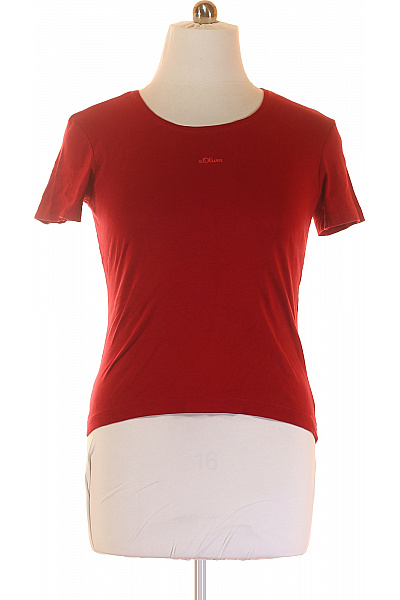 Jednoduché Dámské Tričko Červené S.OLIVER Vel. 44