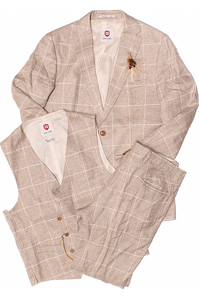 Pánský Společenský Oblek Béžový CLUB Of GENTS Vel. 50