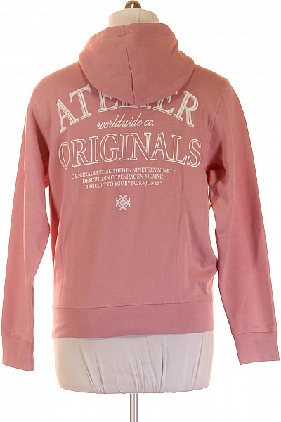 Pánská Mikina Bez Zapínání Růžová JACK & JONES