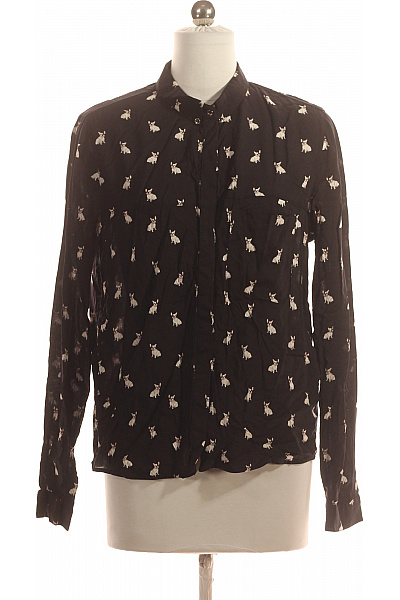 Bershka Vzorovaná Dámská Košile Černobílá | Bershka | obrázek 2