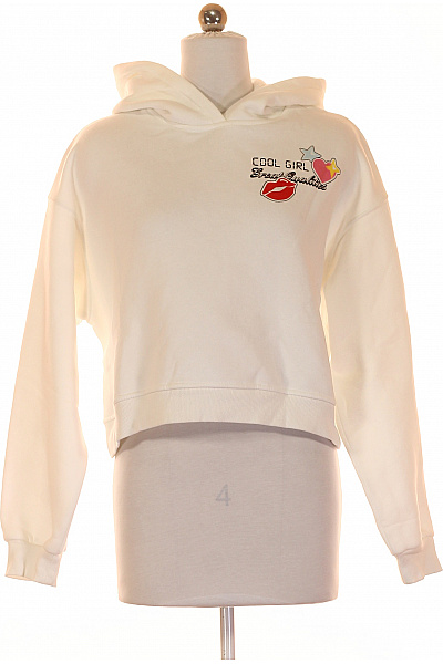 Bershka Dámská Mikina Bílá Vel. XS