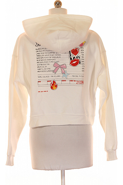 Bershka Dámská Mikina Bílá Vel. XS