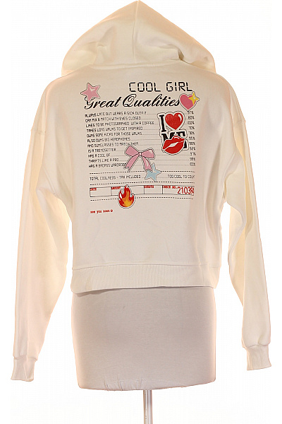 Bershka Dámská Mikina Bílá Vel. XS