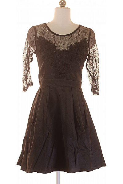 Little Mistress  Šaty s Krajkou Černé Vel.  38