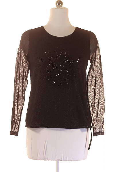 COMMA Společenská  Halenka Černá Second hand Vel. 38