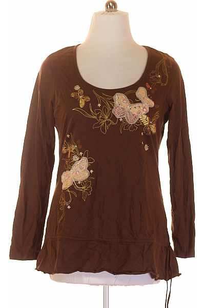 Next Dámské Tričko Hnědé Second Hand Vel.  48