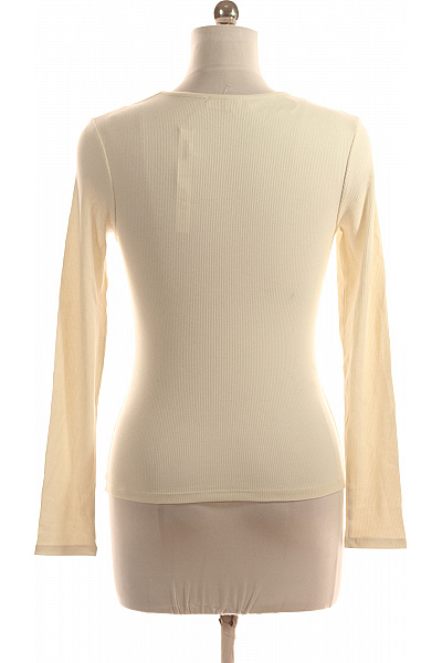 Jednoduché Dámské Tričko Béžové Vel. 40