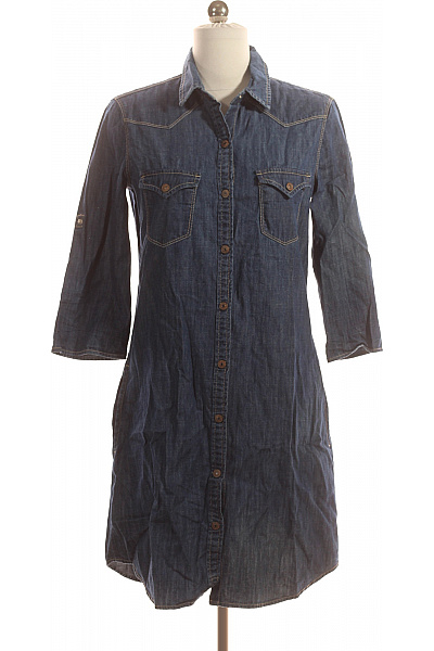 MANGO Šaty Modré Vel.  S