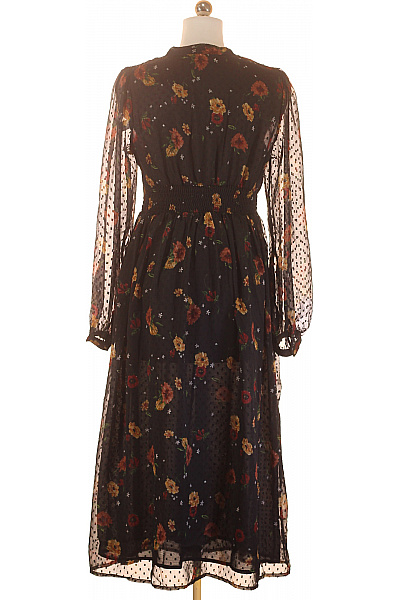 ONLY  Šaty s Květinovým Potiskem Černé Vel. M