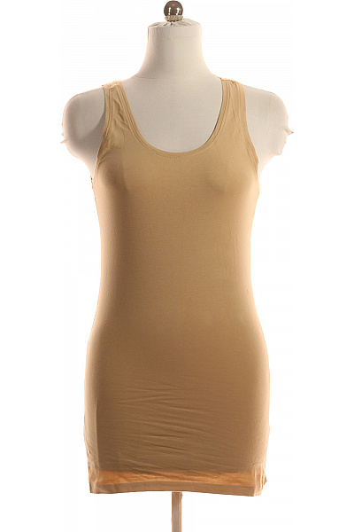 Jednoduché Dámské Tričko Béžové ONLY Vel. L